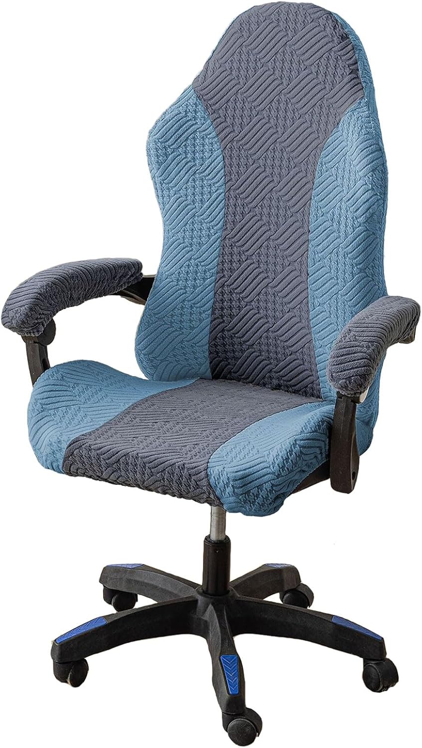 Gaming Chair Covers with Armrest Covers, Stretchable Gaming Computer Office Chair Seat Covers Slipcovers with Zipper Universal Ergonomic Rotating Armchair Covers (Style L-2)