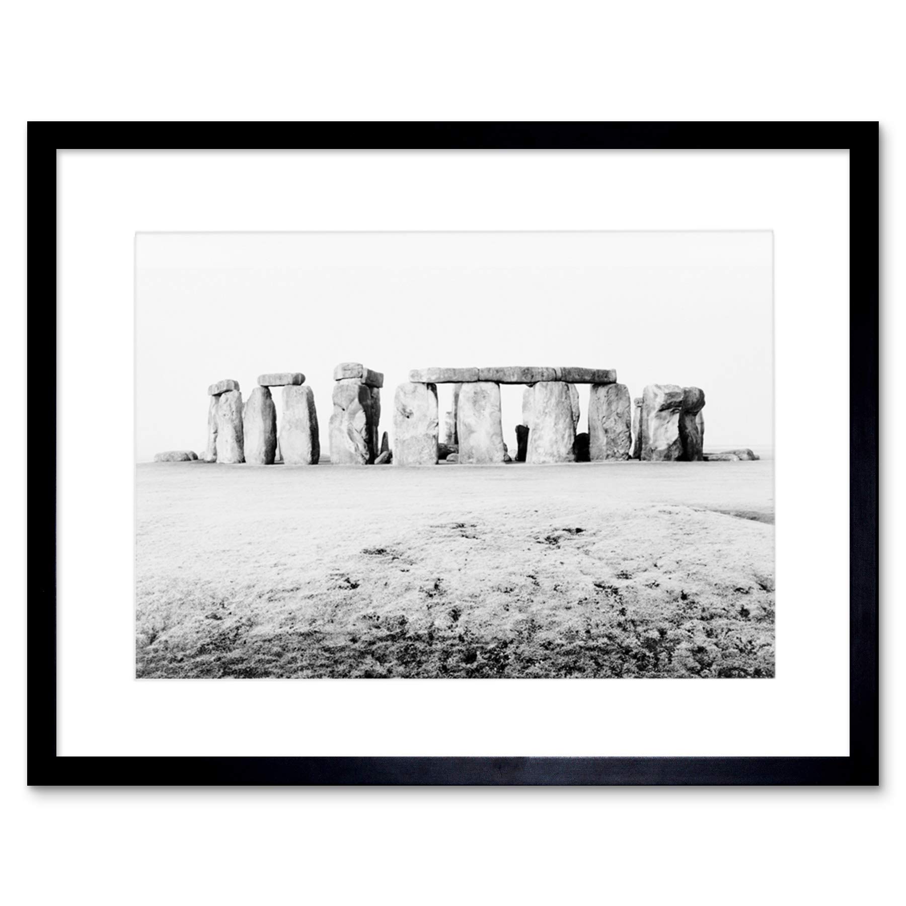 Wee Blue Coo Vintage Photo Monument Landmark Stonehenge England Framed Wall Art Print