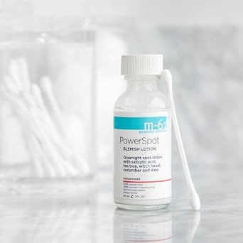 m-61 Powerspot Blemish Lotion | Fast-Acting Overnight Spot Treatment With Salicylic Acid, Tea Tree, Witch Hazel, Aloe, 1.0 Fl Oz