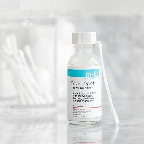 m-61 Powerspot Blemish Lotion | Fast-Acting Overnight Spot Treatment With Salicylic Acid, Tea Tree, Witch Hazel, Aloe, 1.0 Fl Oz