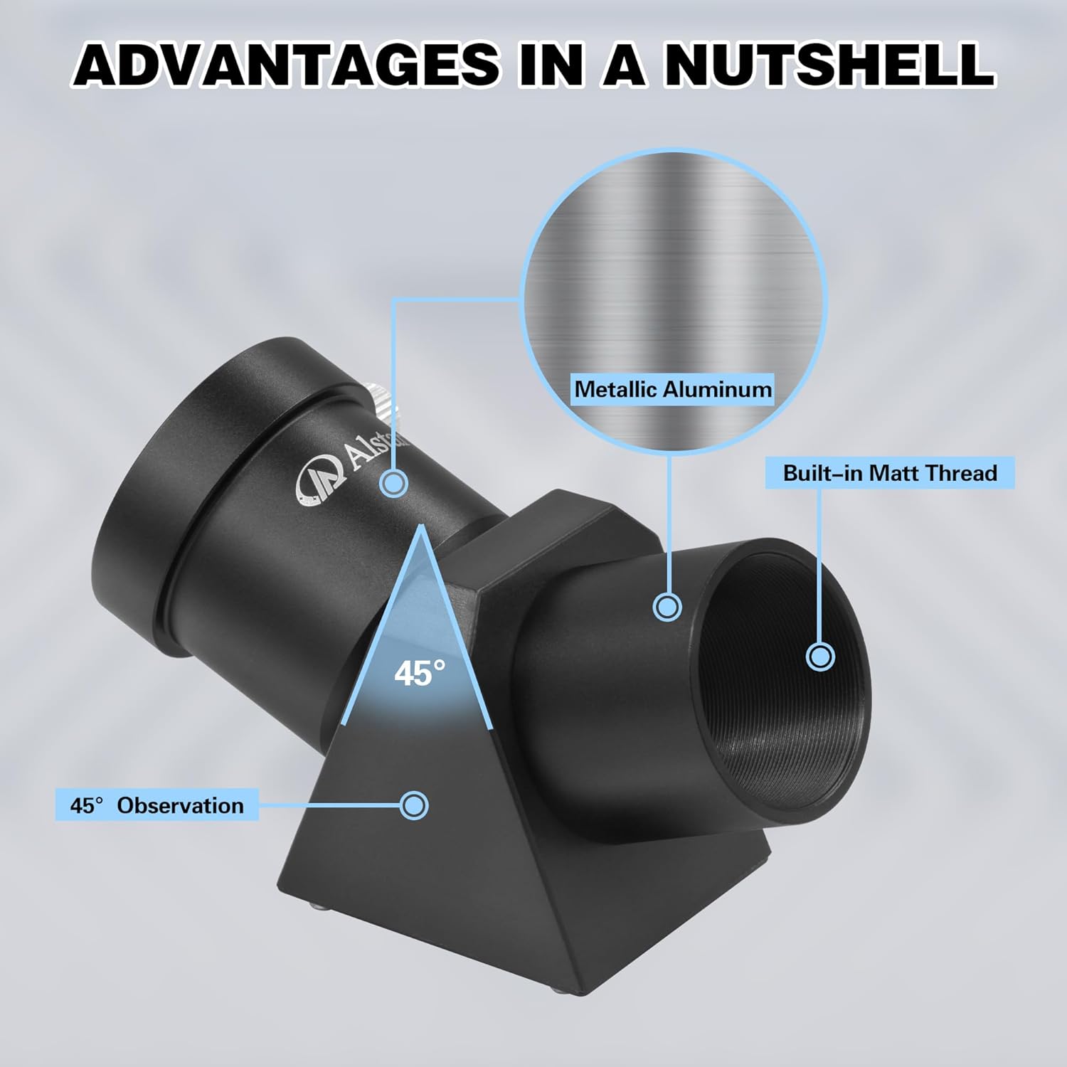 Alstar 1.25" O-III Filter - Bundle with - 1.25" 45°Diagonal Mirror