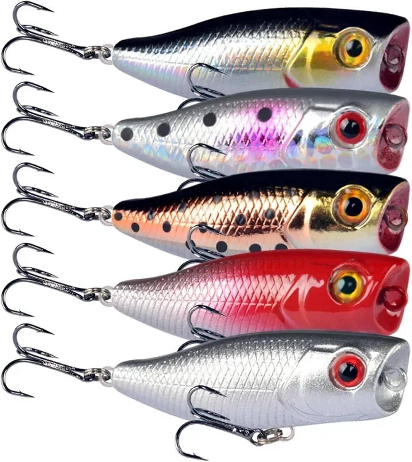 Luya Bait Popper Wave Floating Surface System with Built-in Ring Bead Small Popper Fresh Water Long-Range Throwing Fake Bait (Size : 04)