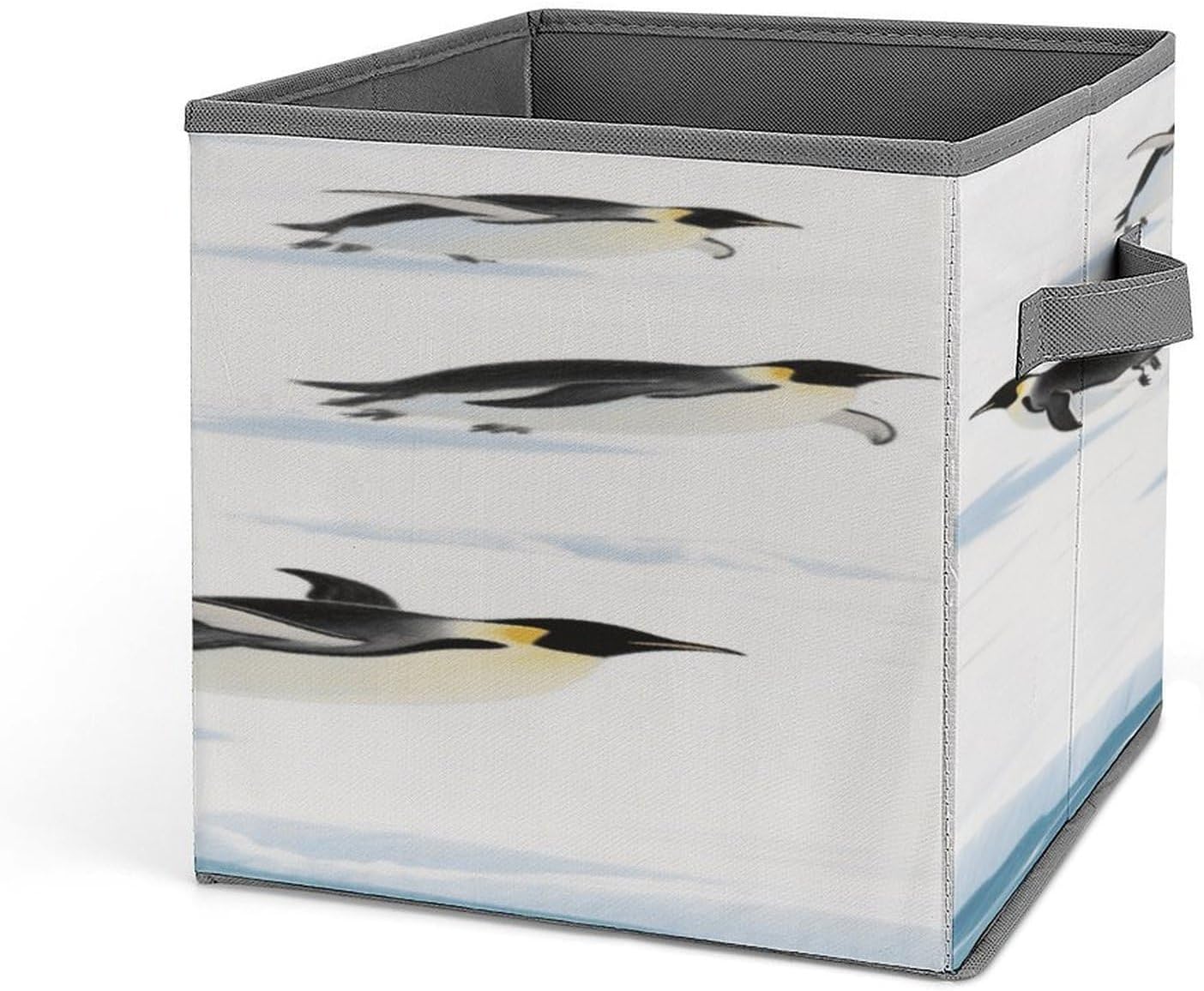 Home Laundry Basket Sliding Penguin Printed Storage Box Suitable for Home Bathroom Bedroom Clothes Storage Box