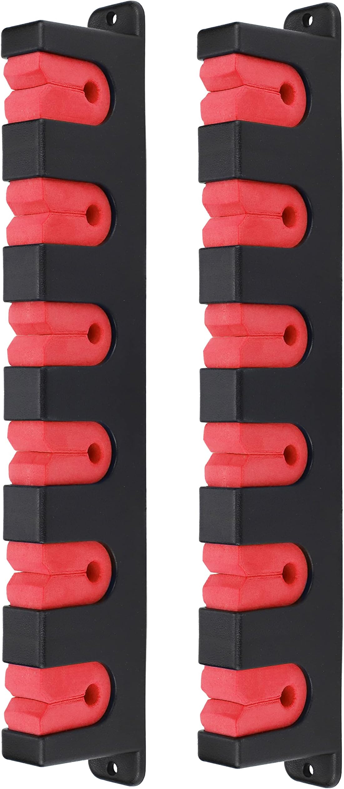 Horizontal Fishing Rod Rack Holders Wall-mounted Fish Pole Holder for Garage & Boat 6-Rod Storage Racks -1 Pair Rod Holder Rod Holder (1 Pair Horizontal Red)