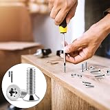 XRXYMQ 25 Pezzi Vite M6 x 25 mm Viti Acciaio Inox 304 Viti Inox Torx a Testa Svasata Esagono Incassato Filettatura Completa per Assemblaggio Domestico Falegnameria e il Fissaggio di Ferramenta - 3