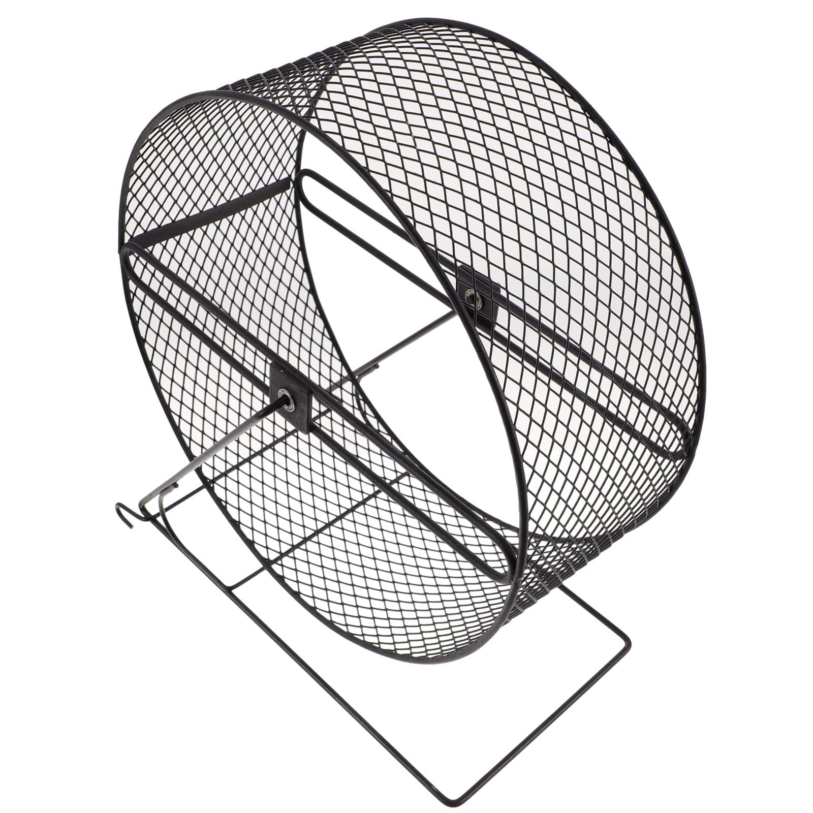 Alipis Rueda de Ejercicio Silenciosa para Hámster y Chinchilla Rodillo de Hierro Negro 26 CM para Pequeños Roedores Juguete de Entrenamiento y Entretenimiento para Mascotas Pequeñas