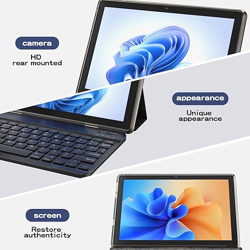 Miniatura 25 de Tablet Android 15, 10 pulgadas 18 GB RAM+128 GB ROM/2TB tableta expandible, procesador de cuatro núcleos de 2.0 GHz, pantalla táctil HD 1280 x 800