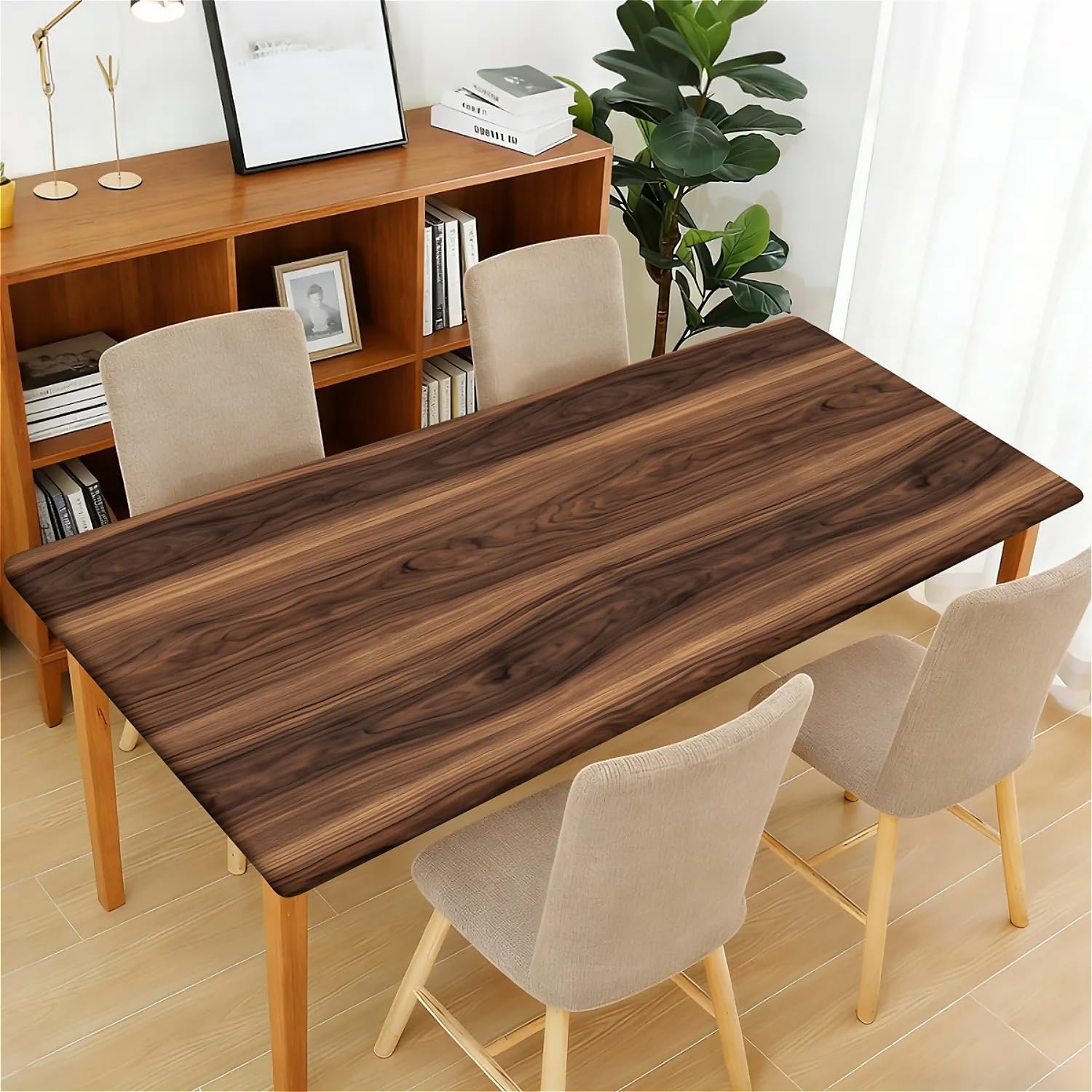 Rectangle Fitted Table Cover with Elastic Fits 6 Foot Tables image 5