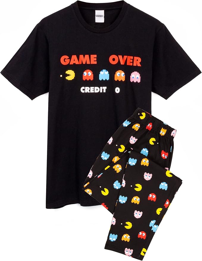 Pac-Man Pyjamas Mens Arcade Game Over 