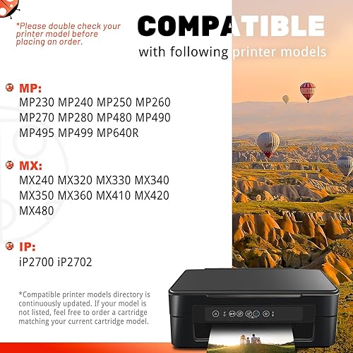 Miniatura 2 de COCCINK PG-210 CL-211 210XL 211XL Cartucho de tinta para Canon Pixma MX320 MX340 MX410 MX420 MX350 MP250 MP280 MP480 MP490 MP495 remanufacturado