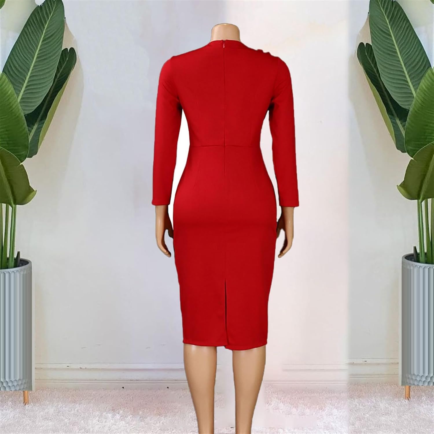 [HUQHUMSK] 女性のセクシーなフリル長袖ドレスボディコンエレガントなカクテルイブニングパーティーナイトドレスプロム結婚式のゲ