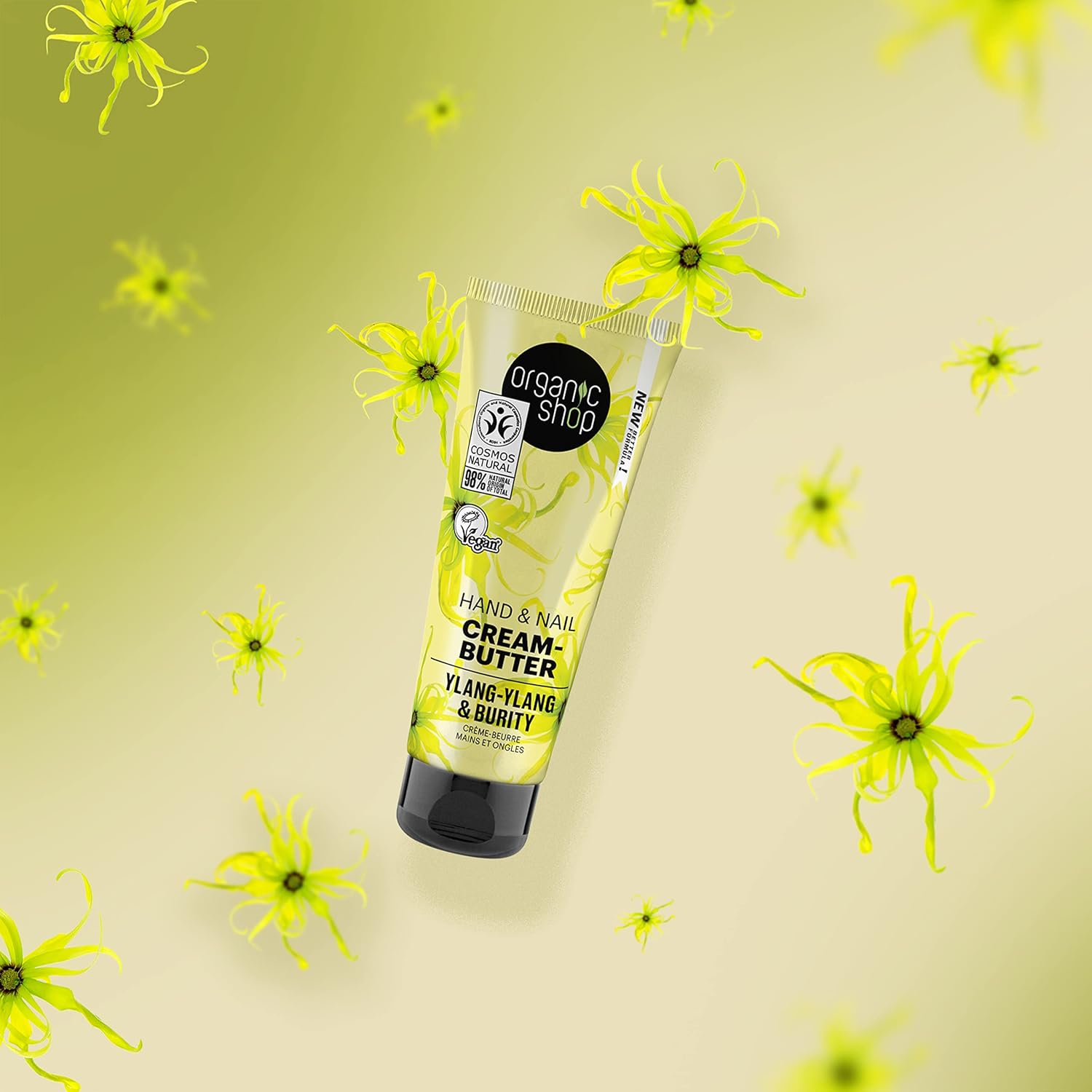 Organic Shop Hand & Nail Cream-Butter Organic Ylang-Ylang & Burity 75ml