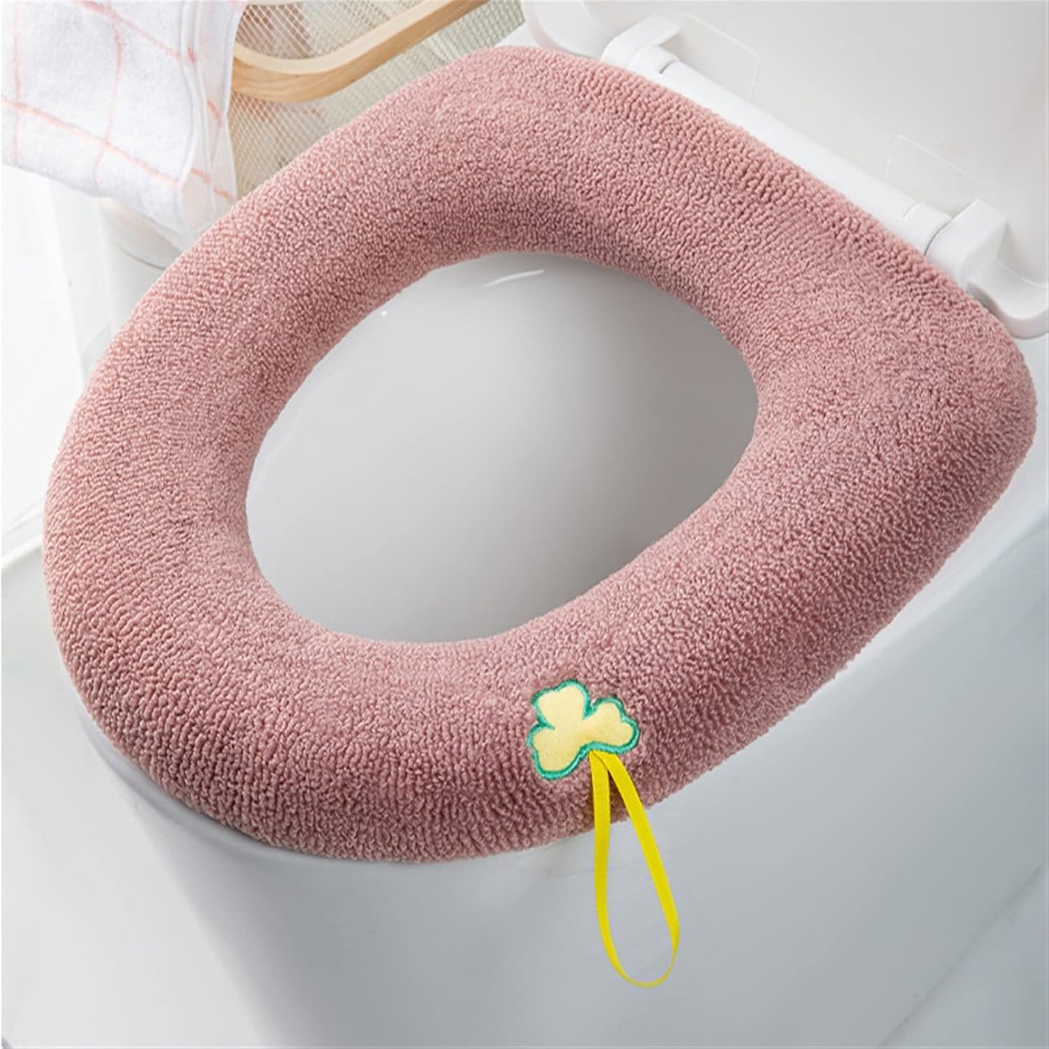Universal Toilet Seat Thickened Mat Soft Warm Washable Bathroom Toilet Seat with Handle Closestool Mat Seat Case Toilet Lid Toilet seat