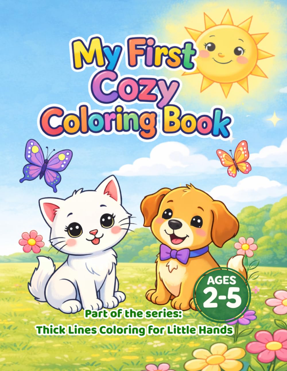 My First Cozy Coloring Book.: Simple, Easy Coloring Pages for Toddlers and Preschoolers. (Thick Lines Coloring for Little Hands.)