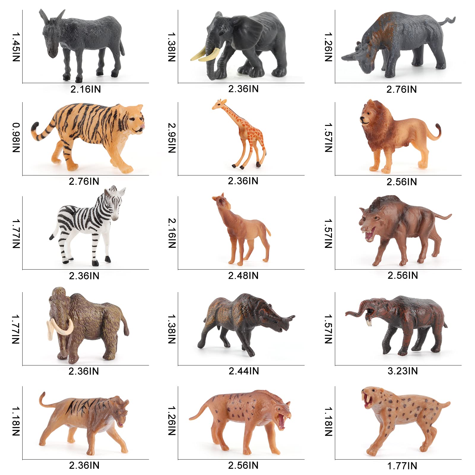 Amazon.co.jp: GAICOM 古代野生動物 動物モデル フィギュア プレイ