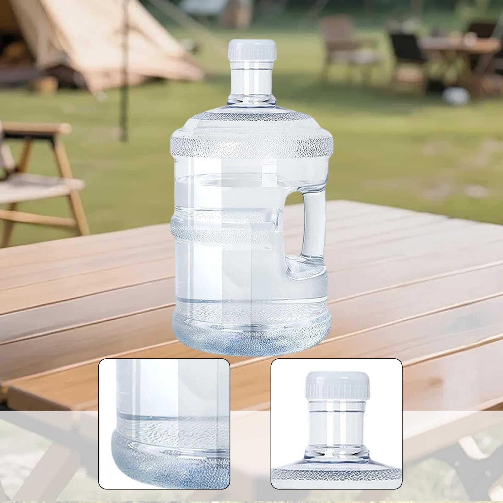 Wiederverwendbare Wasserflasche, Wasserbehälter, Tragbarer Eimer mit Deckel, Griffig, Multifunktional für Büro, Auto