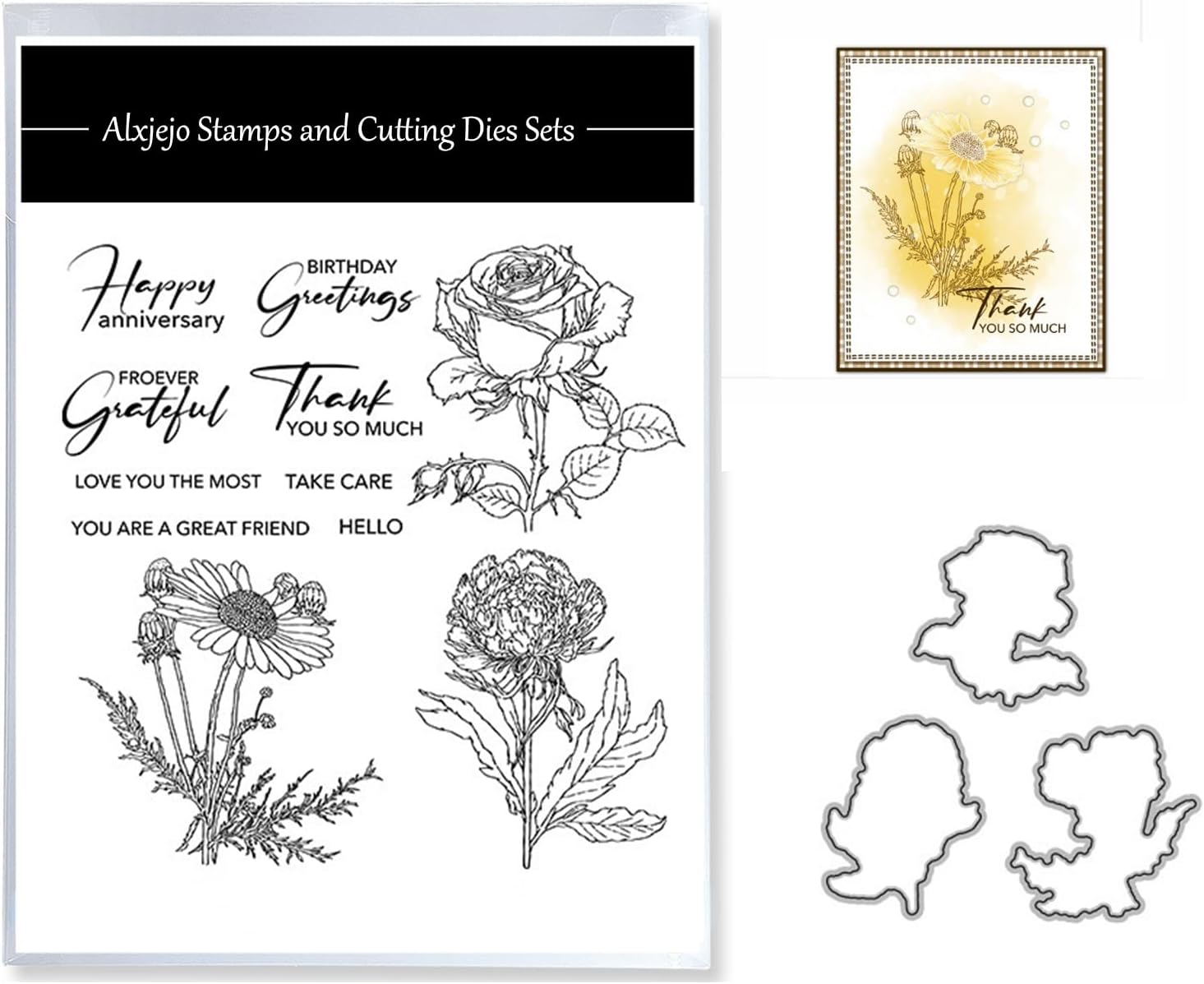 2025-2026 Stamps and die cuts for Card Making,Metal Dies&Silicone Makeing for DIY Card Birthdays,Valentine's Day Christmas Stamps and Dies for Card Making,Thanksgiving