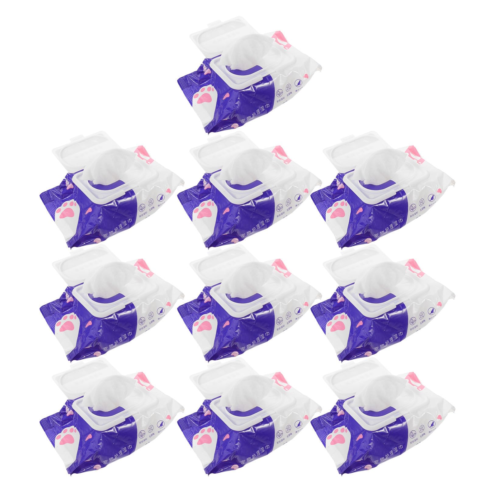 SHERCHPRY Lingettes Nettoyantes pour Chiens et Chats 80pcs, Non-tissées, Portables et Réduisant Les Traces de Larmoiement, pour Voyages et Aventures en Plein Air