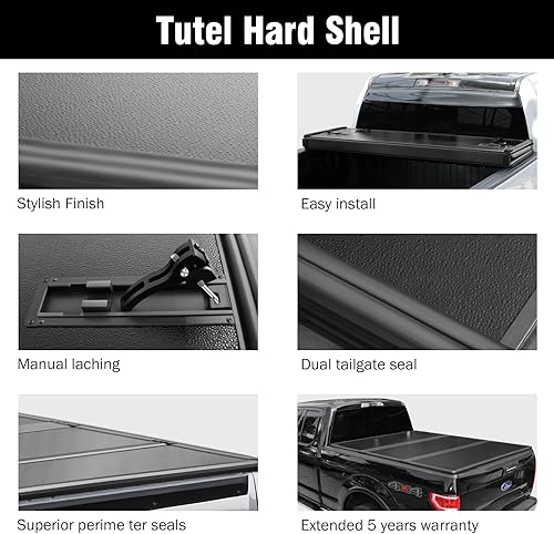 Miniatura 7 de Cubierta Tonneau plegable para caja de camioneta, se adapta a Toyota Tundra 2022-2024 con caja de 5 pies 6 pulgadas con sistema de riel OE (66.7