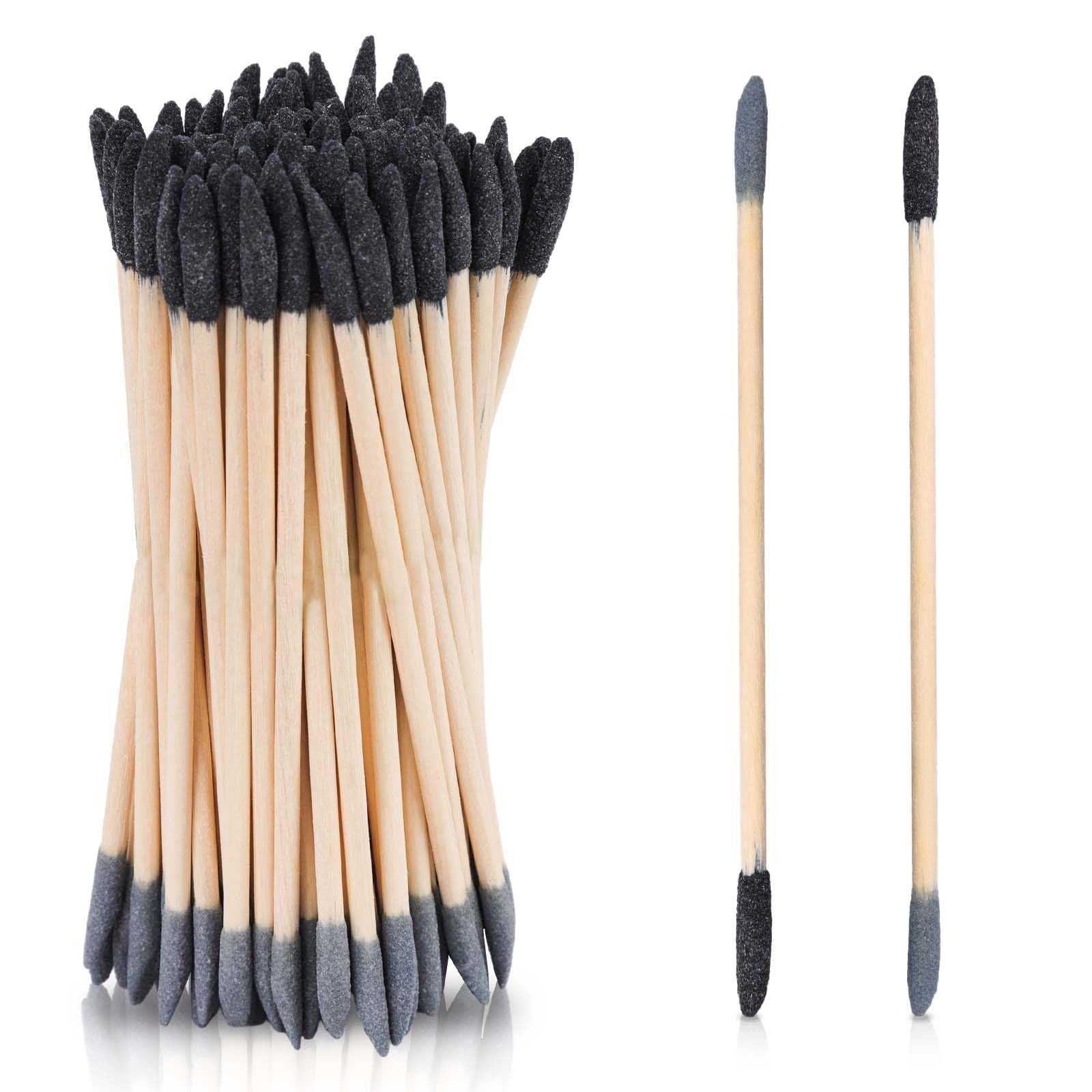 100 Bastoncini Abrasivi Doppia Grana 150/280 - Per Levigatura Legno E Plastica, 137x4mm