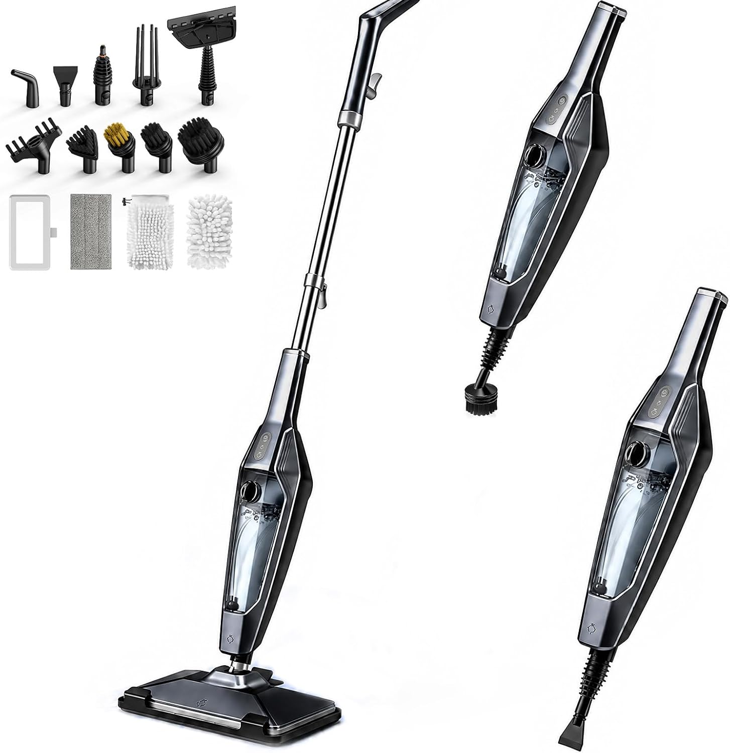 Steam Mop, 14-in-1 Steam Cleaner Floor Cleaning with Upgraded Mop Pads*2
