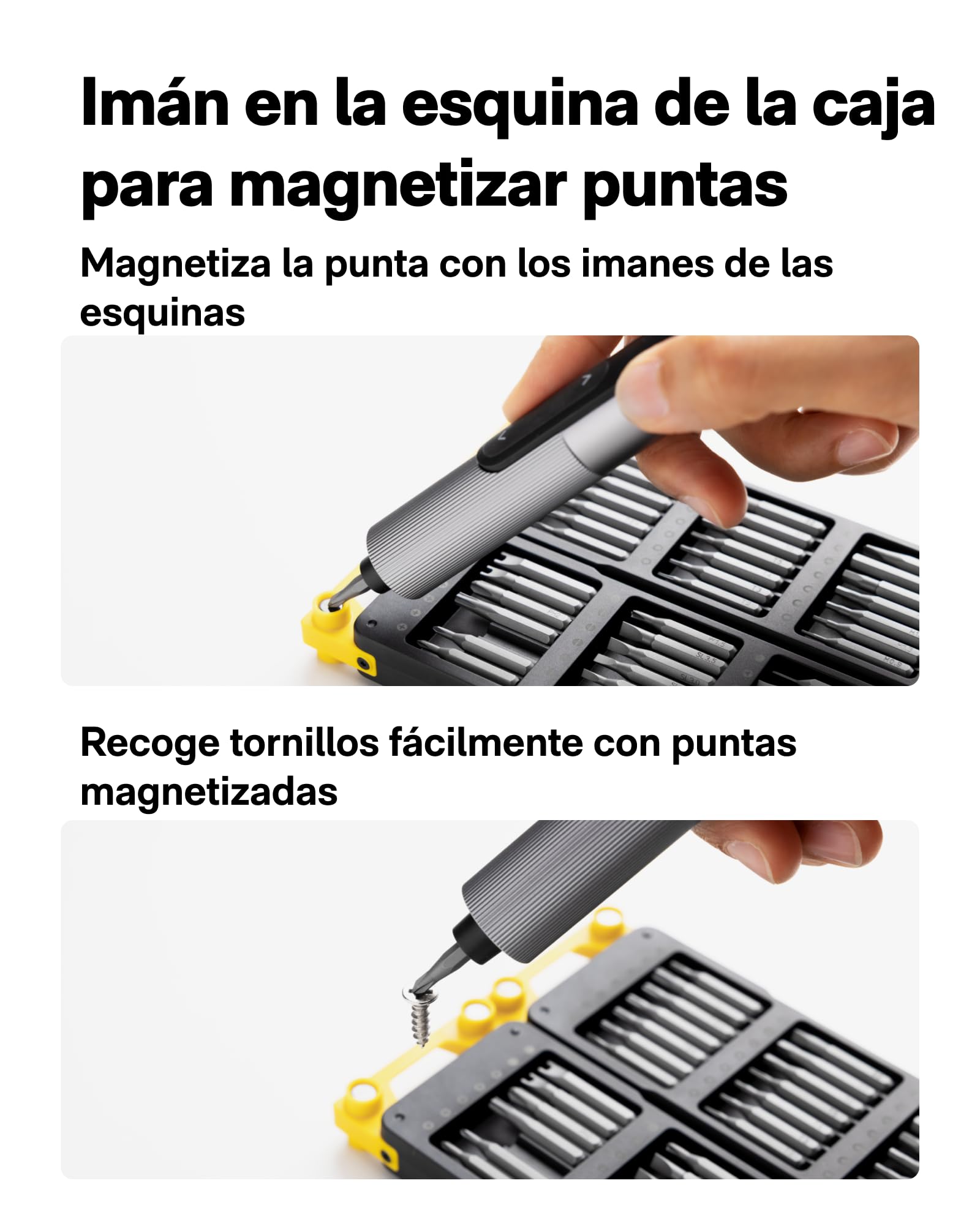 HOTO SNAPBLOQ Juego de Destornillador Eléctrico de Precisión, 56 en 1 Mini | SNAPBLOQ S-A01, 3 Torques, Kit Reparación Electrónicos: Teléfonos, Portátiles, DIY