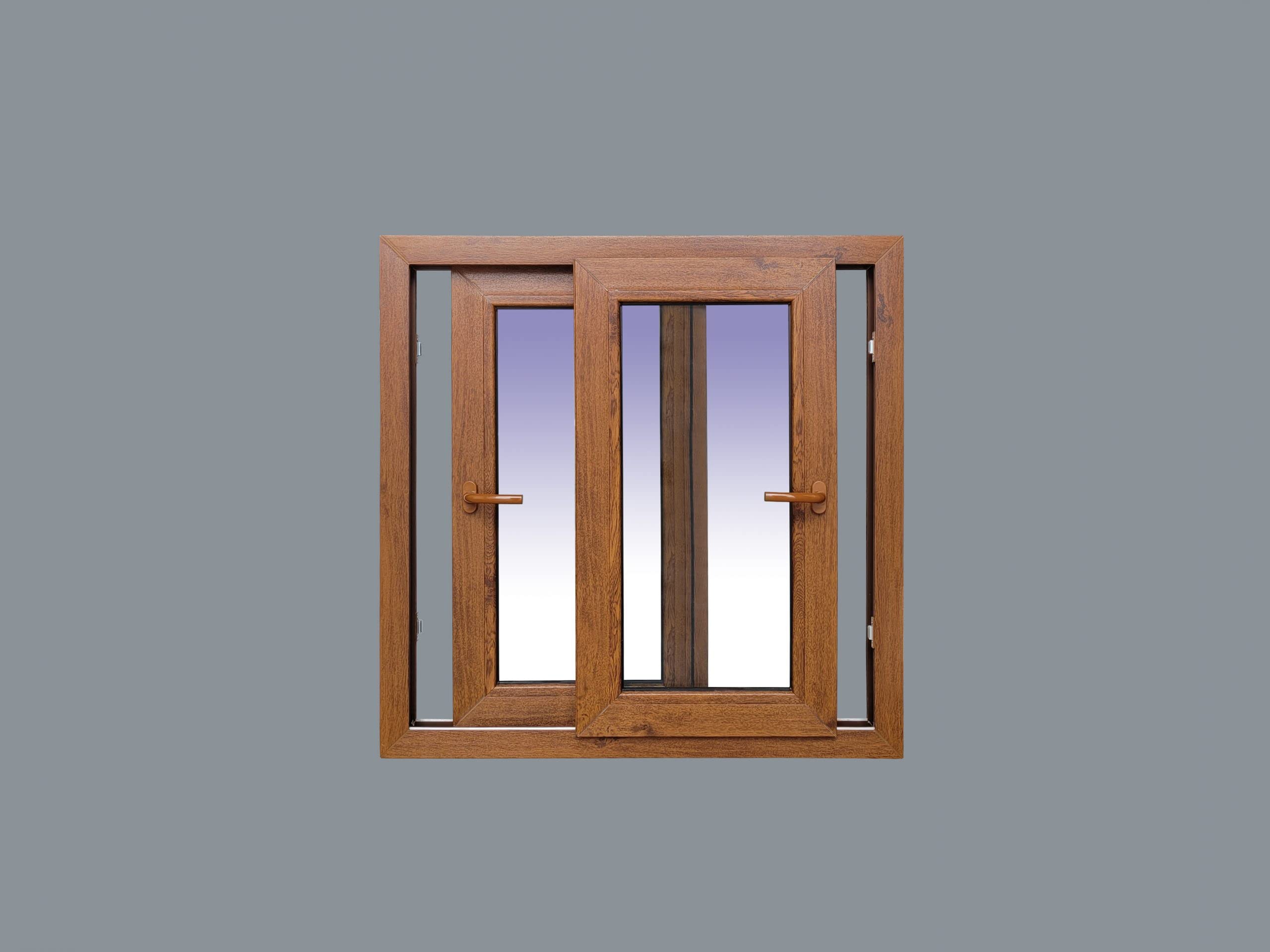 Ventanastock Ventana PVC 1000x1000 Corredera 2 hojas COLOR ROBLE