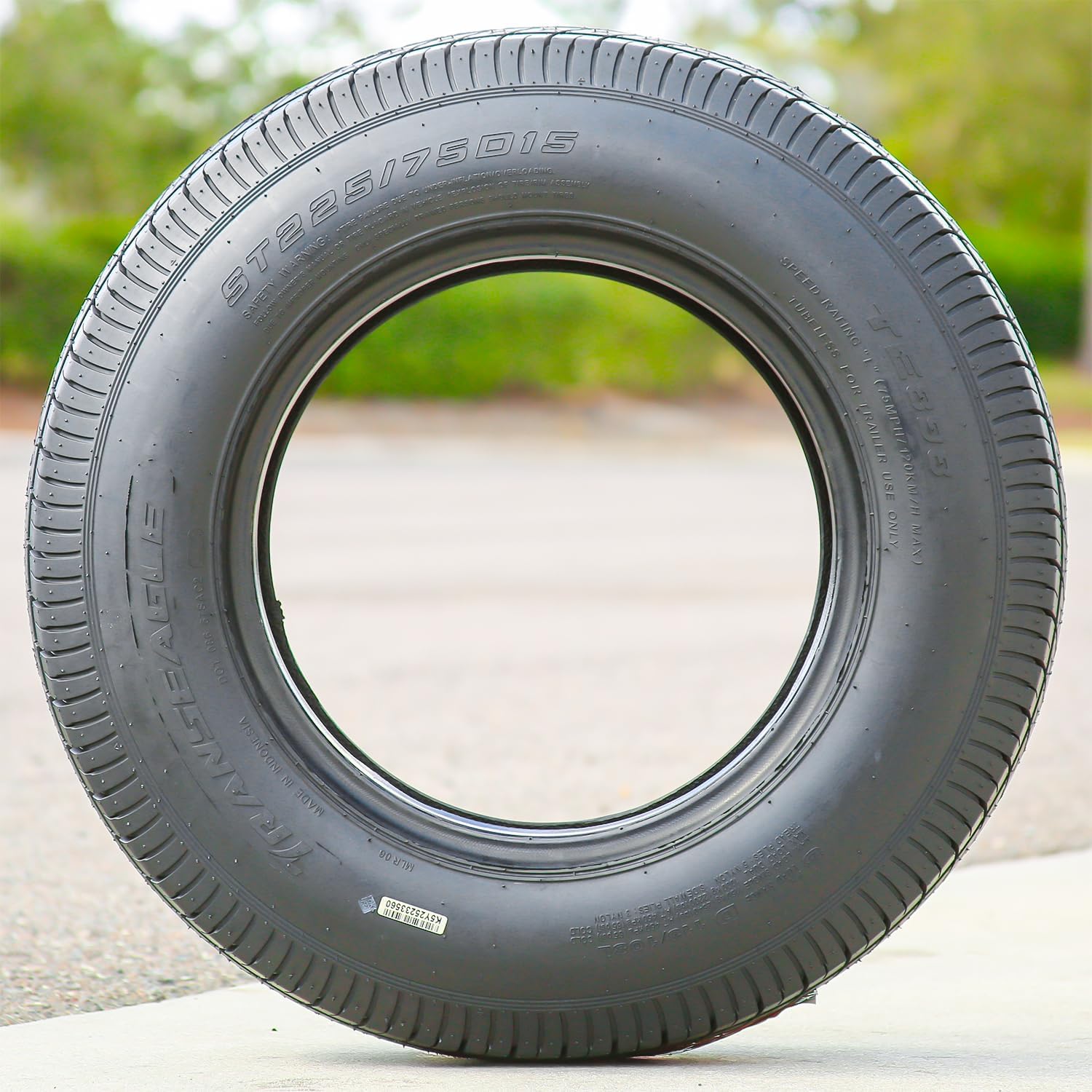 Transeagle TE898 Tire-ST225/75D15 225/75-15 225/75/15 113/108L Load Range D LRD 8-Ply BSW Black Side Wall