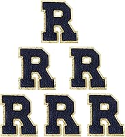 Vista 192 de 6 piezas de parches de letras de chenilla autoadhesivas, parches de letras preppy de 2 pulgadas para bolsos, ropa y sombreros, grandes pegatinas