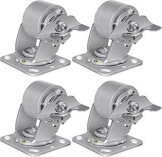 3" X 2" Industrial Casters - Heavy Duty Casters, 2800 Lbs Capacity, Set of 4 (Solid Cast Iron Wheels), for Pallet Trucks, ... Price In India