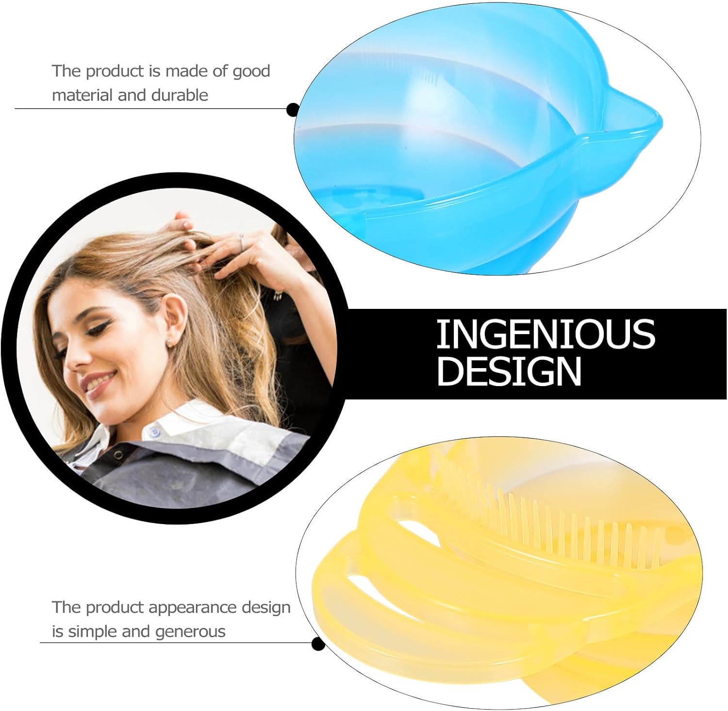 10pcs Hair Dye Bowls Mixing Tint Containers Salon and DIY Hair Coloring Bowls Home Dying Tools with Random Colors