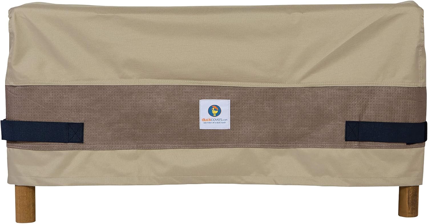 Duck Covers Elegant Waterproof 52 Inch Rectangular Patio Ottoman/Side Table Cover, 52L x 30W x 18H