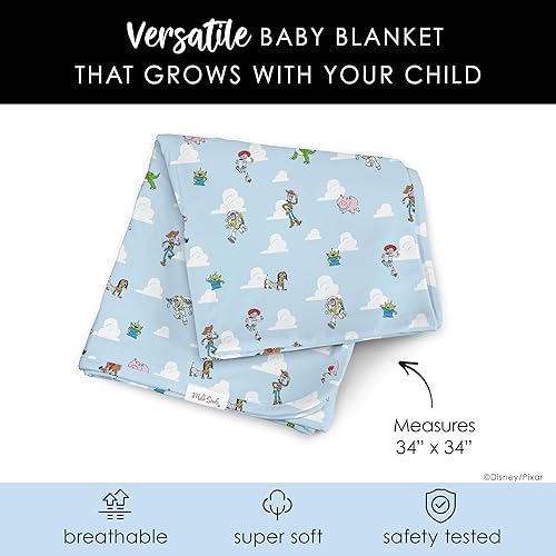 Miniatura 5 de Milk Snob Disney Pixar - Manta para bebé niño o niña, recepción suave, seguridad y juego, ropa de cama para recién nacidos, baby shower, registro de