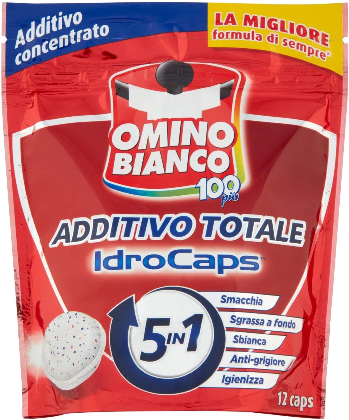 Man White – idrocaps Power, Stain Remover Concentrate, 12 Capsules – 240 g – [Pack of 4]