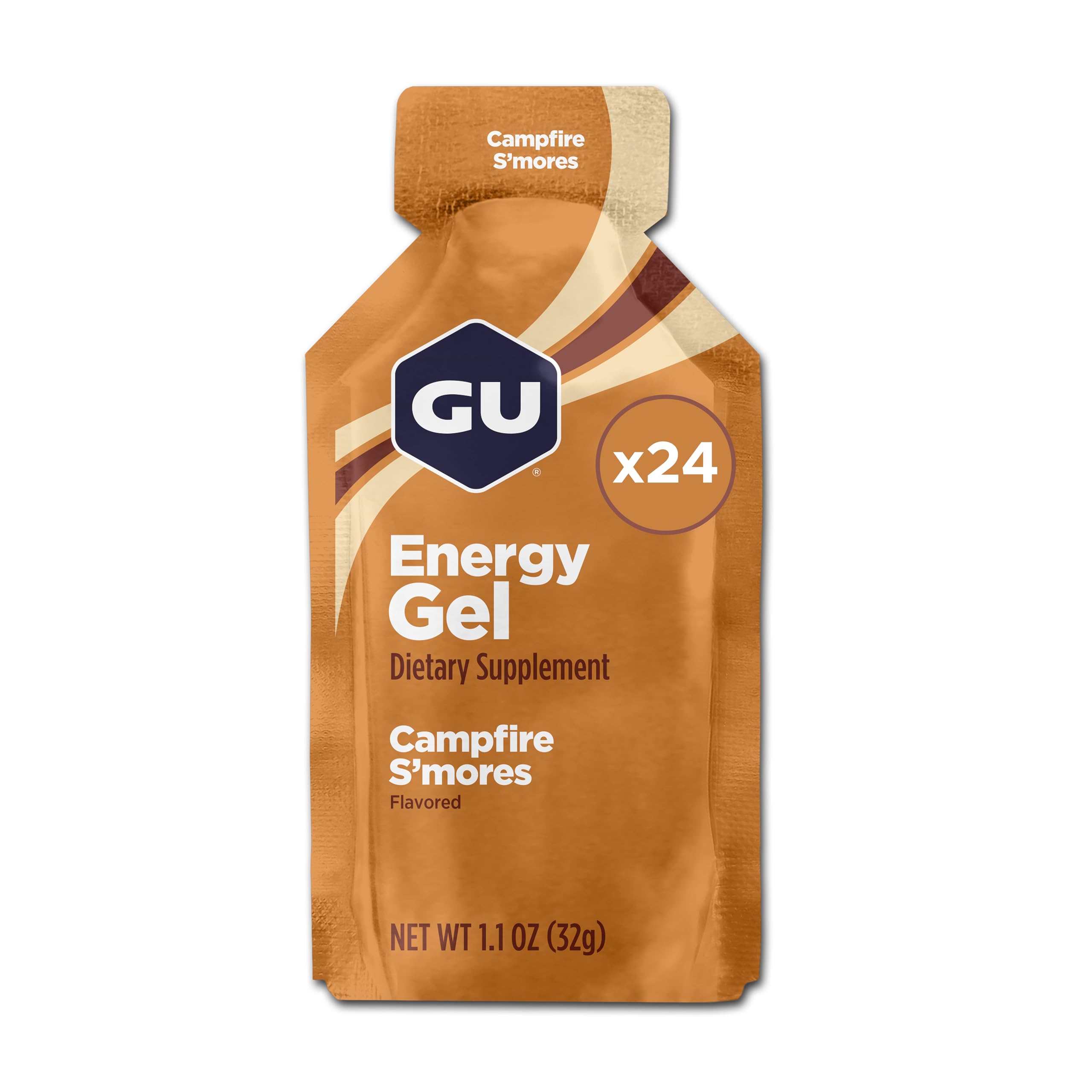 GU EnergyOriginal Sports Nutrition Energy Gel, 24-Count, Campfire S'Mores