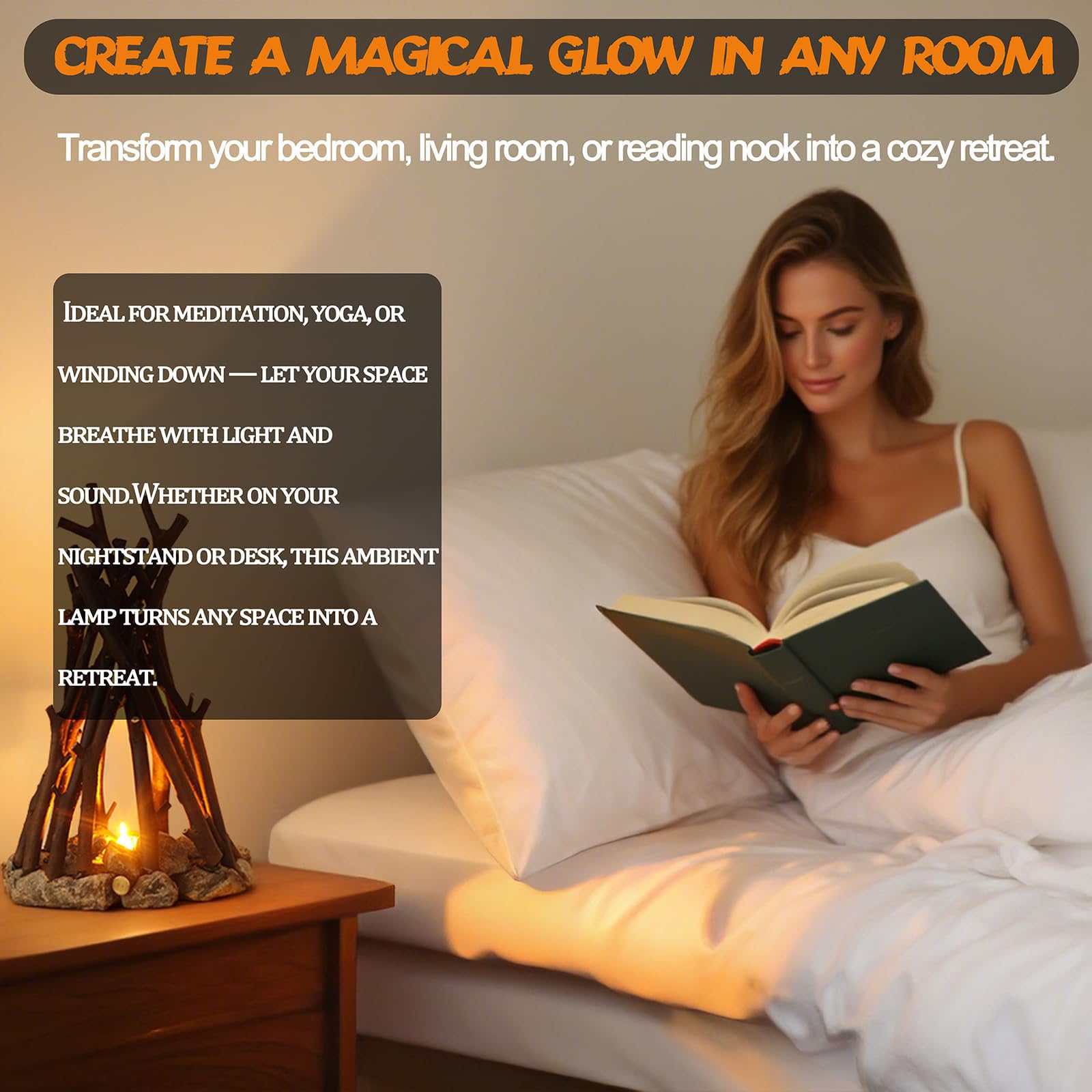 Lampada a fiamma artificiale dimmerabile con 3 modalità e suono della fiamma, alimentata tramite USB, decorazione da tavolo per rilassarsi in camera da letto o in ufficio