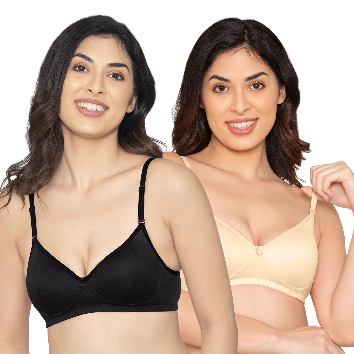 K Lingerie Sharon Women's Detachable Straps Padded T-Shirt Bra | Pack of 2-picture-16