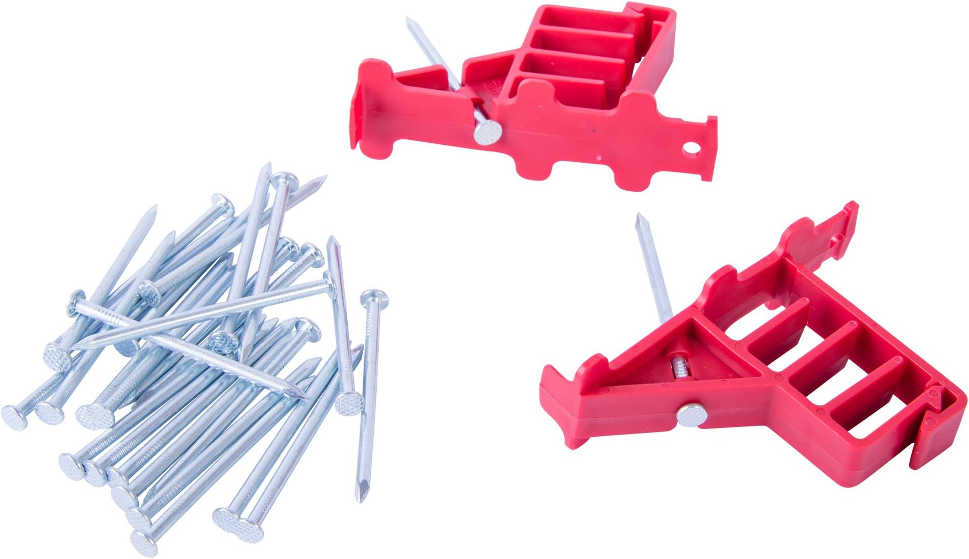 MCS-100W Multi-Cable Staple, Secures: (NM) Non-Metalic, Coaxial & Data / CAT 5, 100 Pk., Red