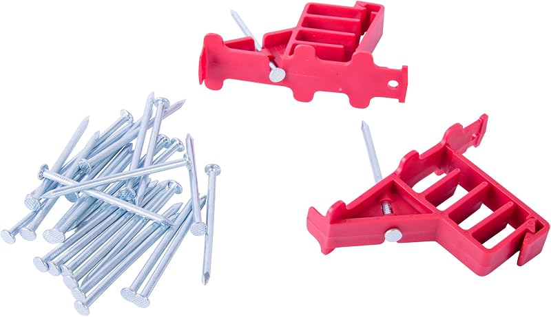 MCS-100W Multi-Cable Staple, Secures: (NM) Non-Metalic, Coaxial & Data / CAT 5, 100 Pk., Red