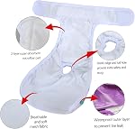 Teamoy Washable Female Dog Diapers (Pack of 4), Reuable Doggie Diapers Wraps for Female Dogs, Super-Absorbent and Comfortable, Fit for 19"-27", L1