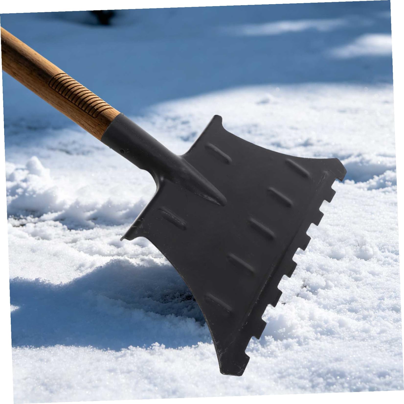 Beaupretty Pala Quitanieves, Pala de Nieve para Coche y Garaje, Acero al Manganeso, Mango Ergonómico, Amplia Superficie, para Eliminación de Hielo en Carretera y Retirada de Nieve en Áreas