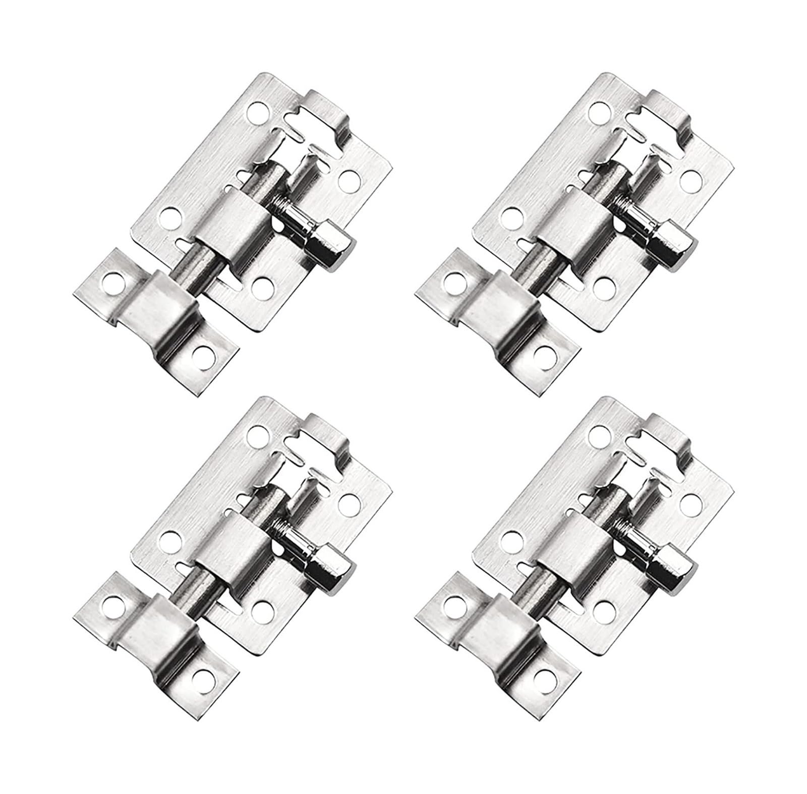 Door Lock Bolt, Slide Gate Latch Bolt Barrel Sliding Door Lock 1.5-2 inches 4 Pack(1.5 inches)