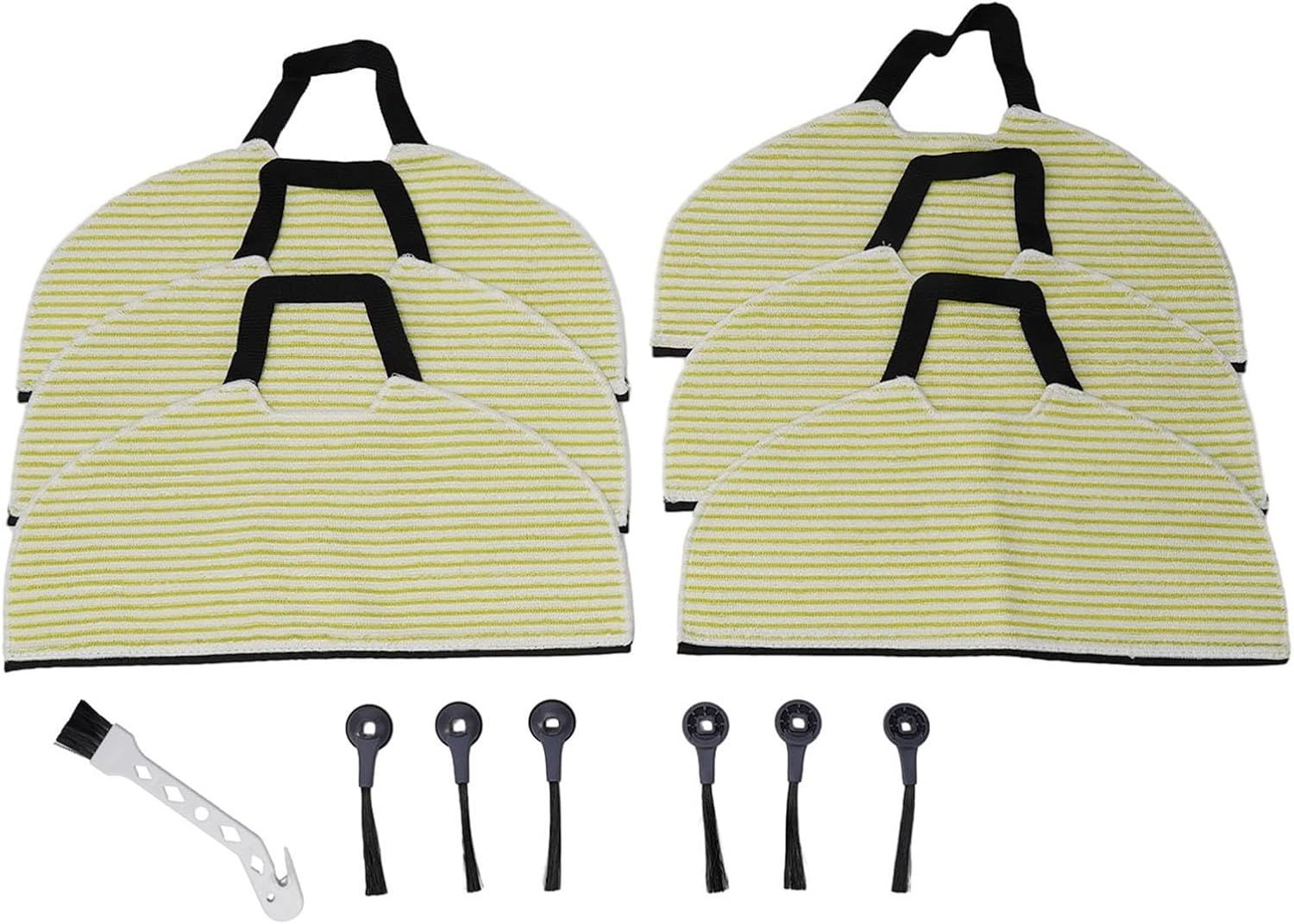 Compatible with Replacement Mop Pads and Side Brushes,for Shark AV2610WA RV2610WA RV2620WD RV240 Robot Vacuum, Microfiber Cleaning Accessories Set(6+6+1)