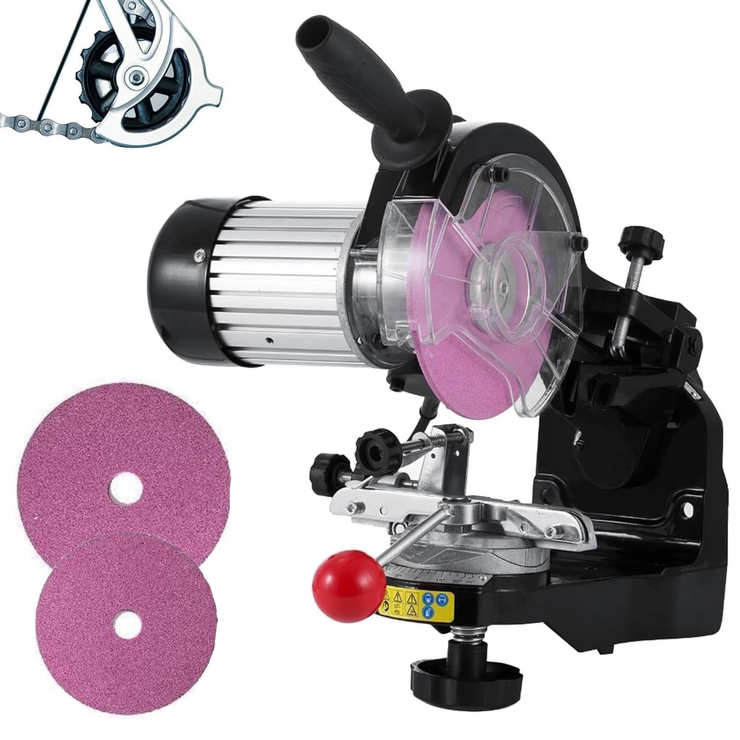 Kit de afilador de motosierra, pulidora portátil de 230 W con ángulo ajustable, motor de 3000 rpm y ángulo ajustable de 0 a 35°, alta estabilidad y precisión, ideal para profesionales