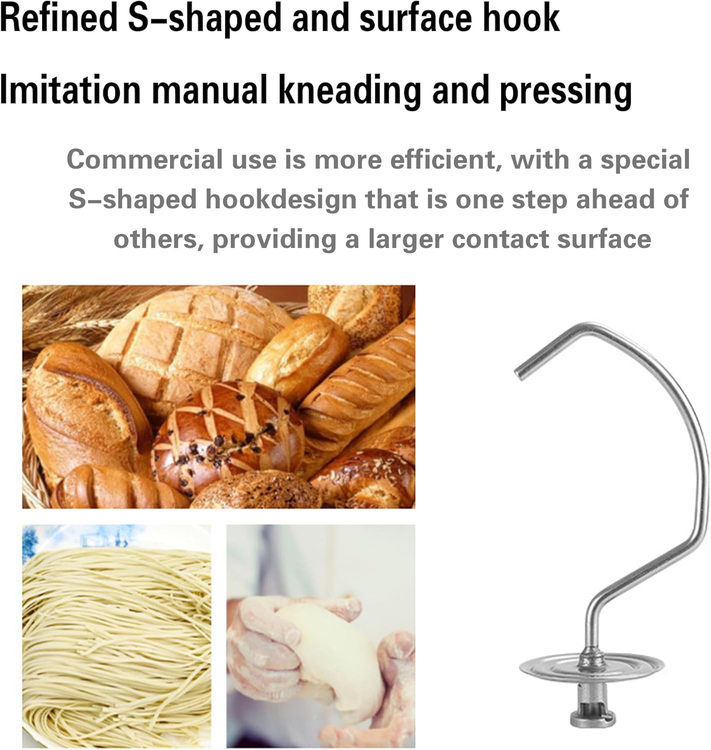 Commercial Electric Stand Mixer, Stainless Steel Bowl 3-in-1 Multifunctional Food Mixing Machine, For Restaurant/bakery/tea Shop/coffee Shop white 5L