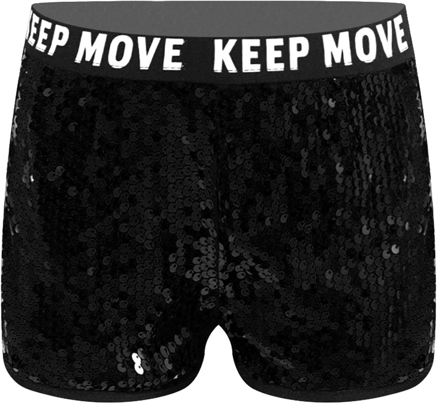 Linjinx Kids Girls Sequin Hip-hop Jazz Street Dance Shorts Athletic Tumbling Yoga Shorts Bottoms Performance Costume