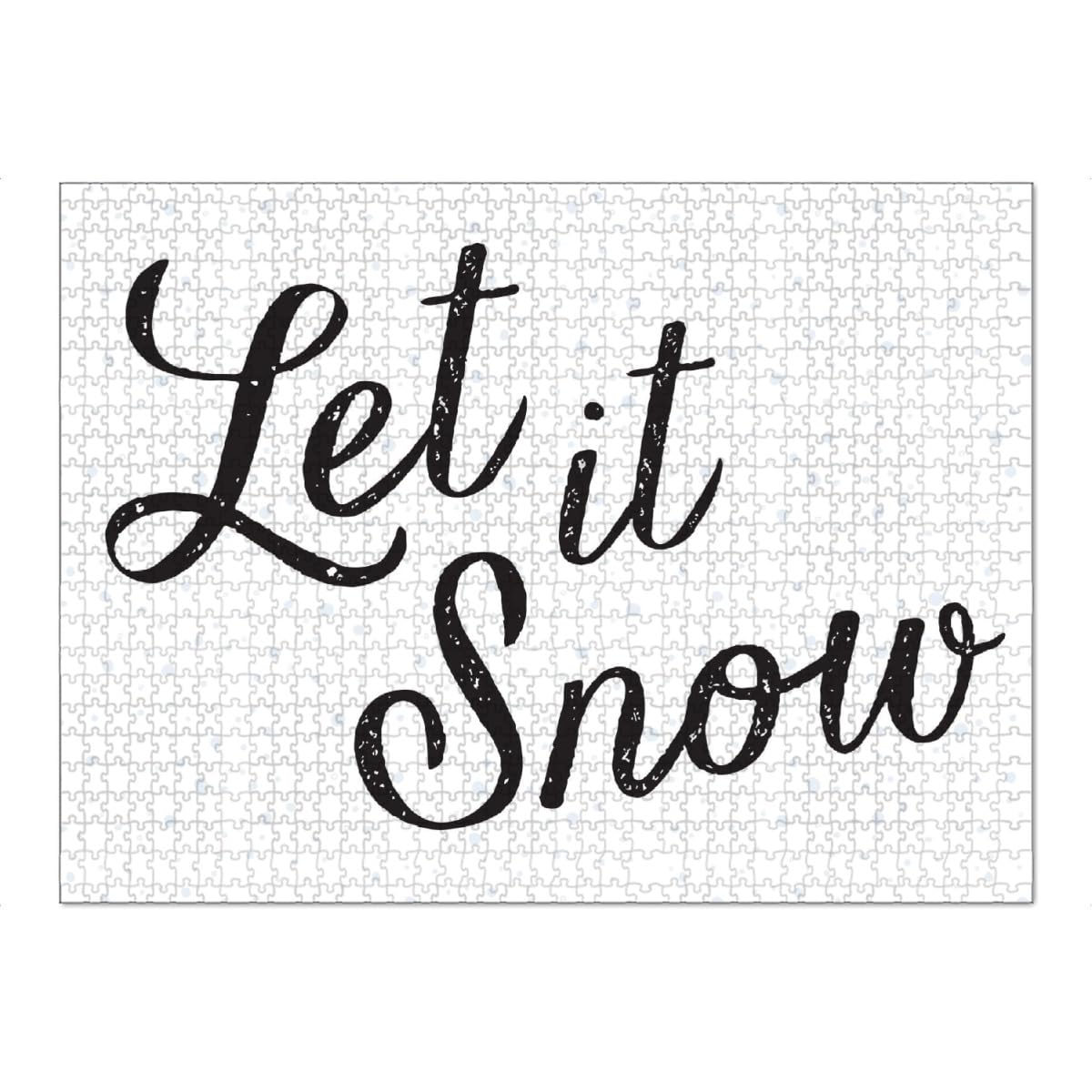 artboxONE-Puzzle XXL (1500 Teile) Typografie Let It Snow 3" - Puzzle Schnee Schnee Ski