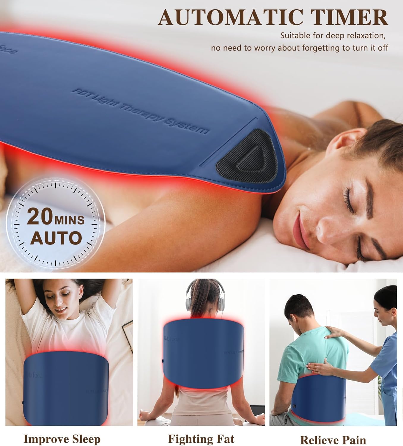 Red Light Therapy Mask for Face, Neck & Body – 720 LED Infrared & Blue Light, Anti-Wrinkle, Acne & Muscle Relief, Large 30.8" x 11.8" Panel, PDT Facial Skincare at Home, Valentine's Day Gift for Women - Image 8