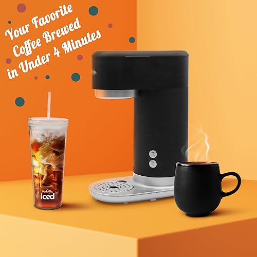 Miniatura 5 de Mr. Coffee Cafetera helada, cafetera caliente y fría de una sola porción con vaso reutilizable de 22 onzas, filtro y paño al por mayor