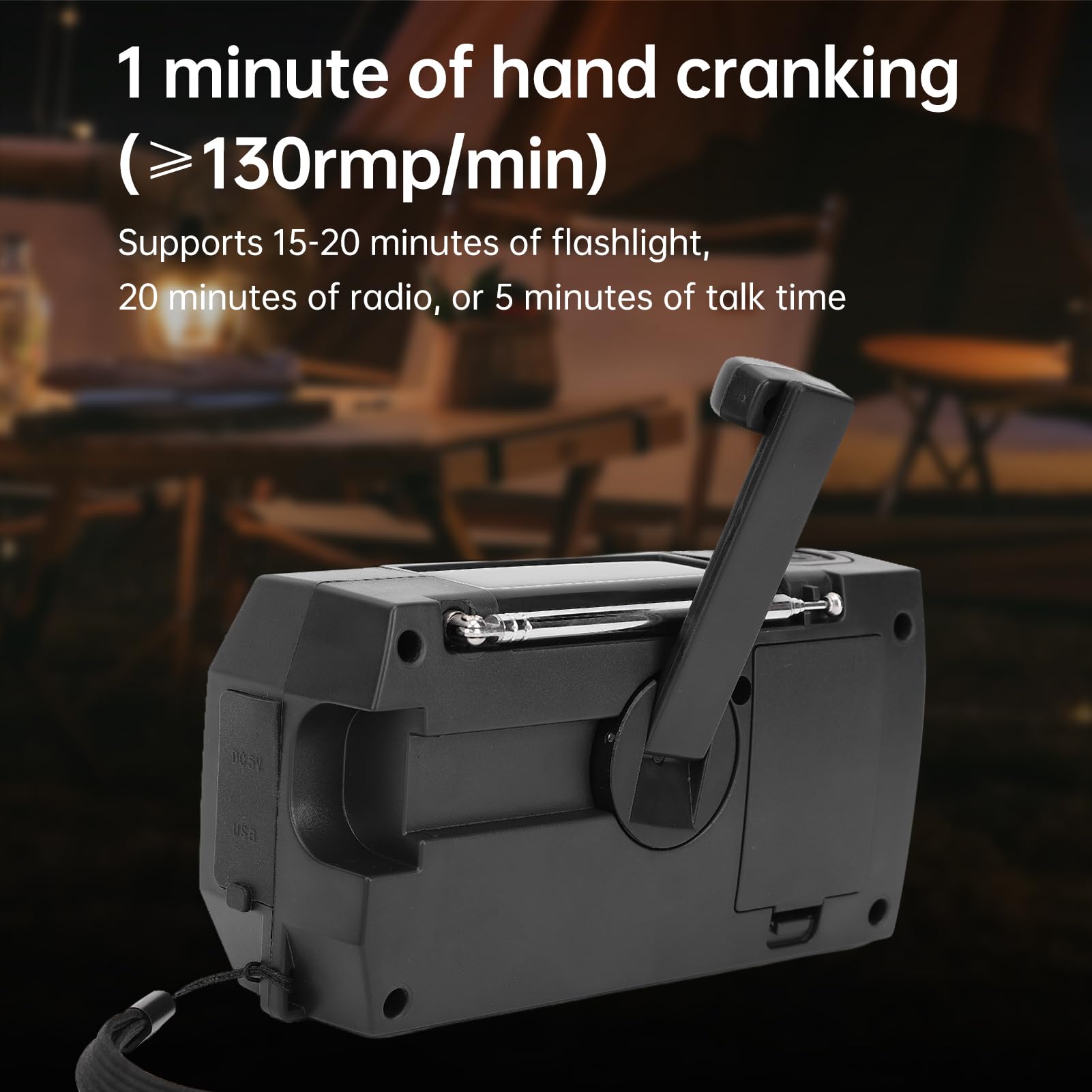 Radio d'urgence,Radio Solaire AM/FM avec Dynamo à manivelle, Chargeur USB Rechargeable 4000 mAh, Alarme SOS et Lampe Torche LED, idéale pour la Maison, Le Camping et la randonnée